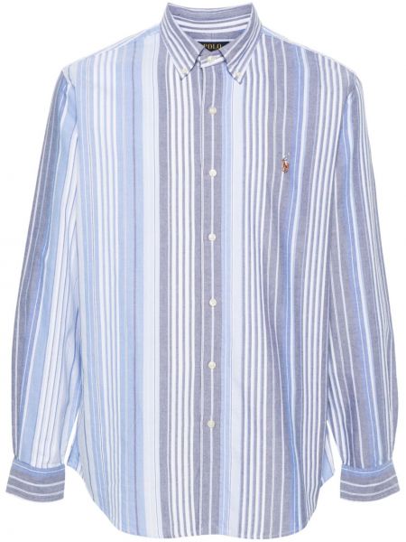 Rūtainas kokvilnas polo krekls ar rāvējslēdzēju Polo Ralph Lauren
