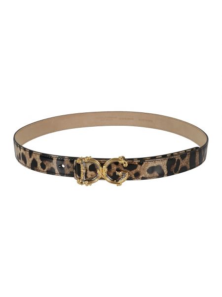 Gürtel mit leopardenmuster Dolce & Gabbana braun