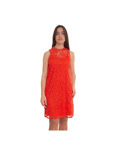 Sukienka mini z kokardką w kwiatki Pennyblack pomarańczowa