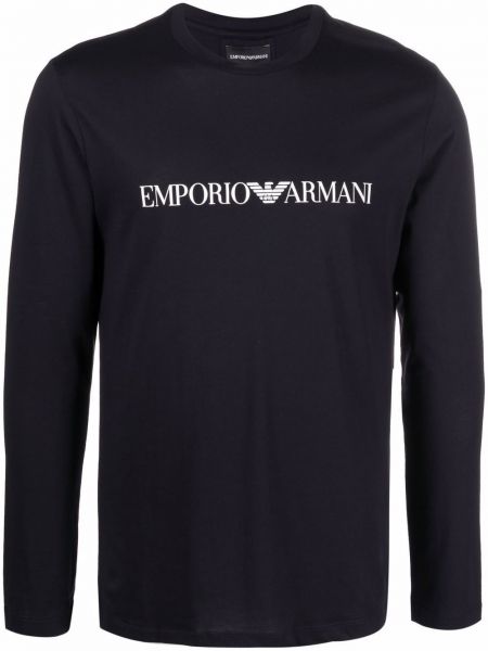 Chemise à imprimé Emporio Armani bleu
