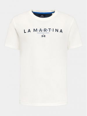 Priliehavé tričko La Martina biela