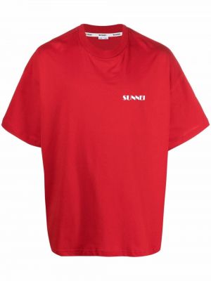 T-shirt à imprimé Sunnei rouge
