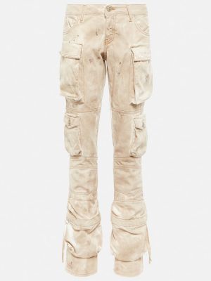 Pantalon cargo taille basse The Attico beige