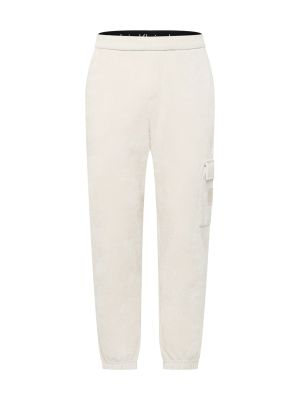Cargo hlače Calvin Klein Jeans bijela