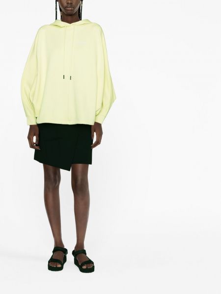 Kokvilnas kapučdžemperis ar izšuvumiem Karl Lagerfeld zaļš