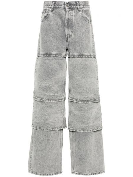 Voľné džínsy s rovným strihom Y/project sivá