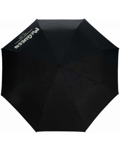 Paraguas con estampado Alexander Mcqueen negro