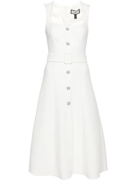 Μίντι φόρεμα από κρεπ Nissa λευκό
