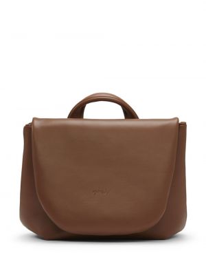 Borsa shopper di pelle Marsèll marrone