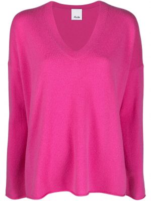 Кашмирен пуловер Allude розово