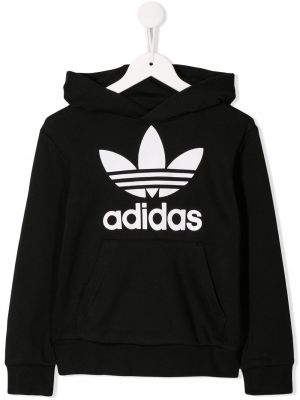 Trykt hettegenser for jenter Adidas Kids svart