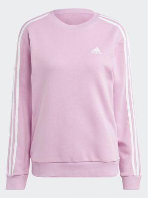 Csíkos pulóver Adidas rózsaszín