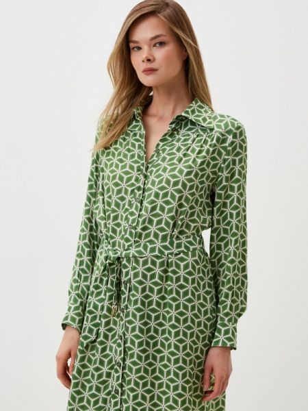 Платье-рубашка Sabrina Scala зеленое
