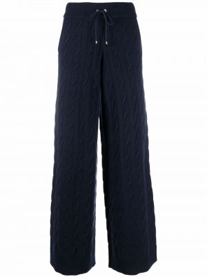 Spodnie z kaszmiru Ralph Lauren Collection niebieskie