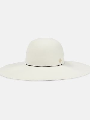 Sombrero de lana de fieltro Maison Michel blanco