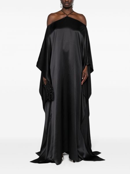 Jedwabna sukienka długa Taller Marmo czarna
