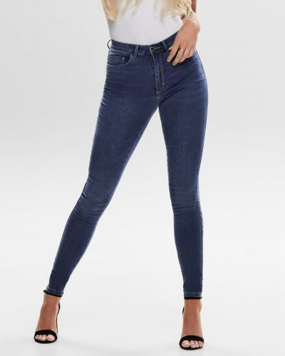 Skinny džíny s vysokým pasem Only modré
