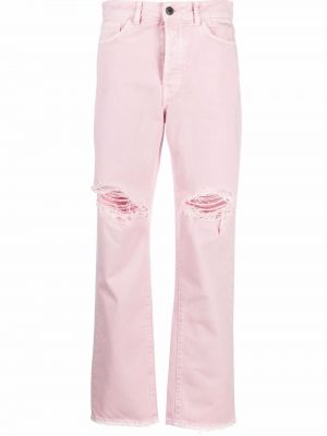 Nødlidende straight jeans 3x1 rosa