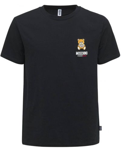 Хлопковая футболка с логотипом Moschino Underwear