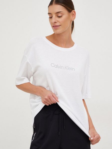 Tričko Calvin Klein Performance bílá barva