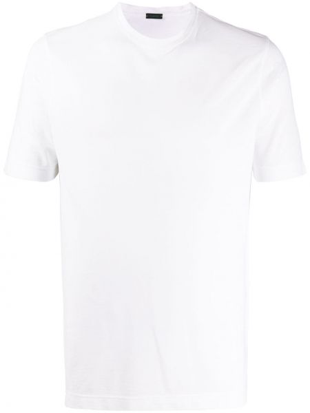 Camiseta de cuello redondo Zanone blanco