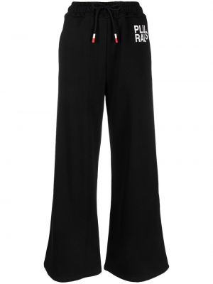 Spodnie sportowe bawełniane z nadrukiem Peuterey czarne