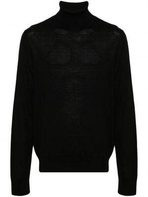 Vlnený sveter s výšivkou Dsquared2 čierna