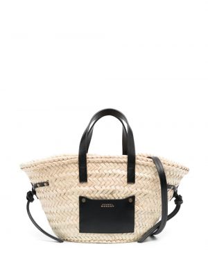 Pletená nákupná taška Isabel Marant čierna