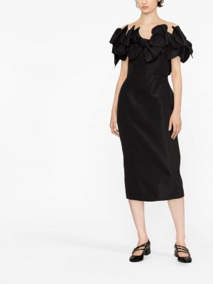 Sukienka midi z kokardką Carolina Herrera czarna