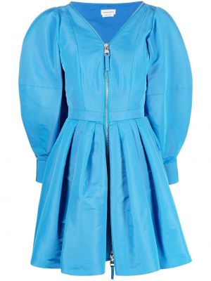 Rozšírené šaty Alexander Mcqueen modrá