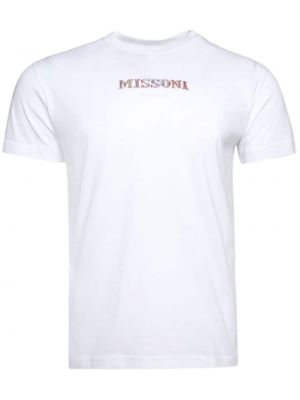 Памучна тениска с принт Missoni бяло