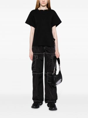 T-shirt aus baumwoll Louis Vuitton schwarz