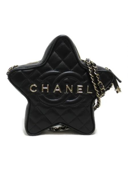 Torba na ramię skórzana retro Chanel Vintage czarna