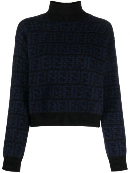 Кашмирен пуловер Fendi черно