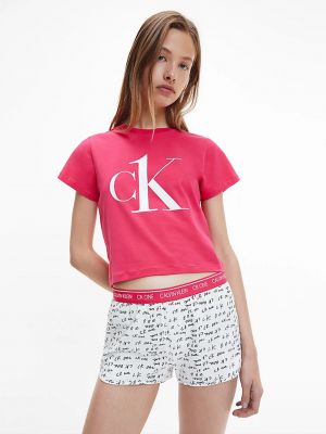 Bílo-růžové dámské pyžamo Calvin Klein