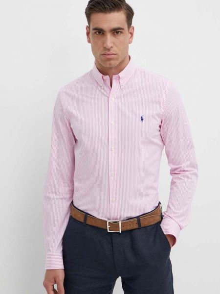Koszula na guziki slim fit puchowa Polo Ralph Lauren różowa