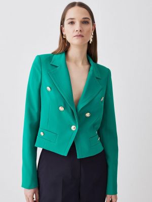 Куртка на пуговицах Karen Millen зеленая