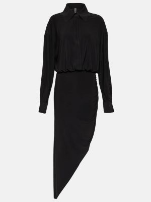 Jersey dolga obleka Norma Kamali črna
