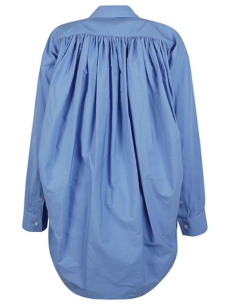 Camicia di cotone Bottega Veneta blu
