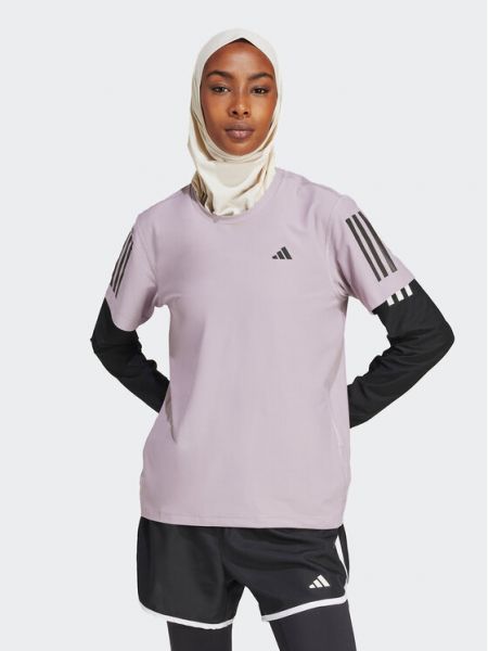 Priliehavé športové tričko Adidas fialová