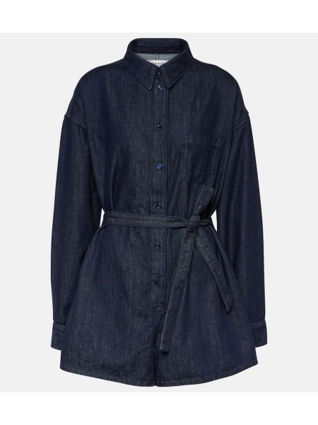 Denim jumpsuit The Frankie Shop blå