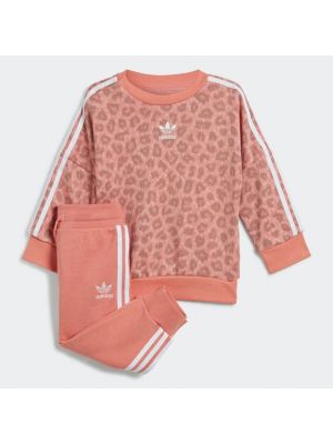 Survêtement à imprimé en jersey à imprimé animal Adidas rose