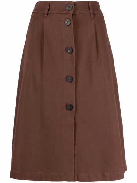 Falda midi de cintura alta Peserico marrón