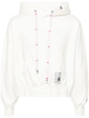 Pamučna hoodie s kapuljačom s izlizanim efektom Maison Mihara Yasuhiro bijela