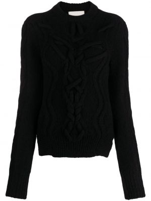 Chunky пуловер с кръгло деколте Isabel Marant черно