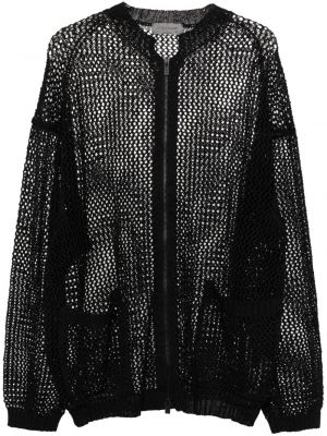 Φούτερ με φερμουάρ Yohji Yamamoto μαύρο