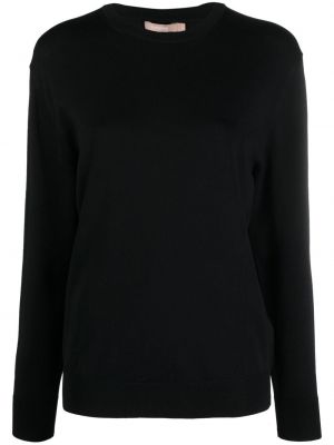 Jersey de tela jersey de cuello redondo 12 Storeez negro