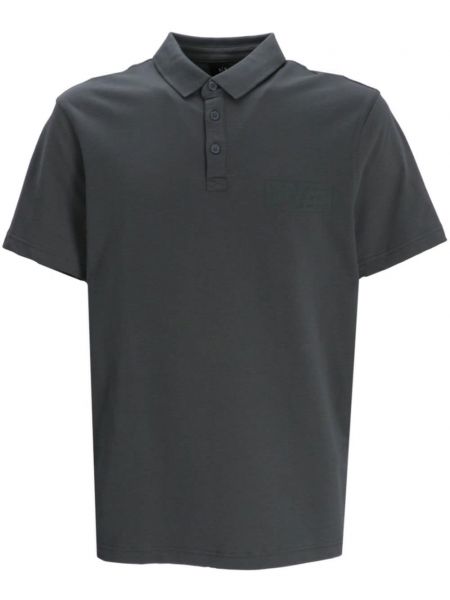 Raštuota medvilninė polo marškinėliai Armani Exchange pilka