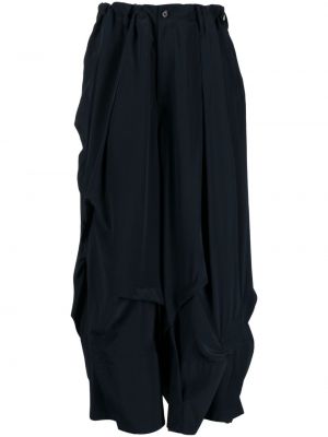 Plisirane hlače bootcut Yohji Yamamoto plava