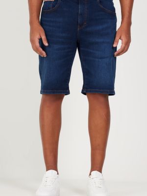 Pantaloni scurți din denim slim fit din bumbac Ac&co / Altınyıldız Classics albastru